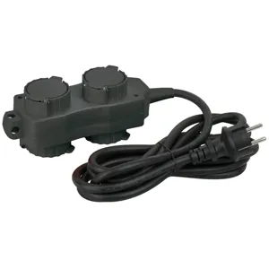 Schuko verdeelblok 4x (zwart)