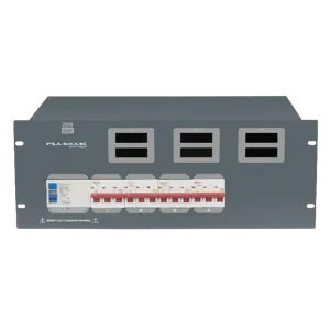 Krachtblok: 63A >> 4x 32A gezekerd